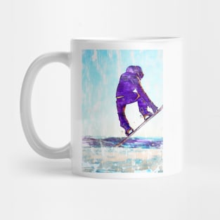 Snowboard Jump Abstract. For snowboarding lovers. Mug